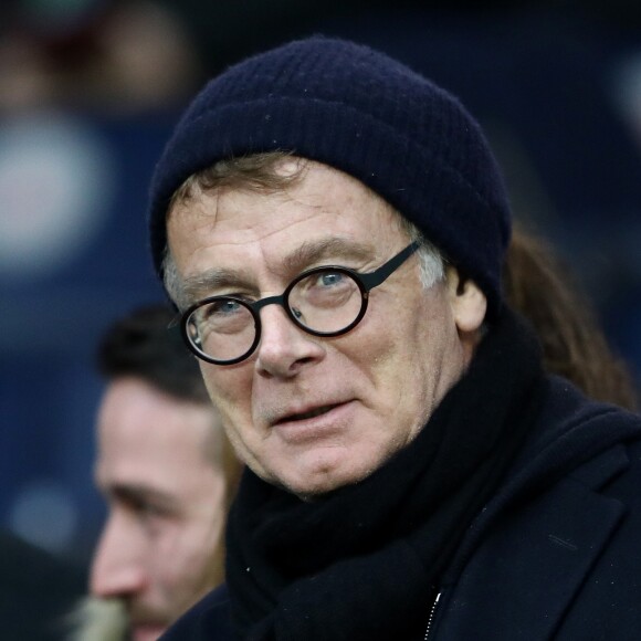 Franck Dubosc - People dans les tribunes du match de football PSG - Guingamp (9-0) au Parc des Princes à Paris le 19 janvier 2019.