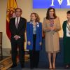 La reine Letizia d'Espagne visite l'école royale de gravure et de design pour la remise du prix "Tomas Francisco Prieto" et la promotion 7 du master en gravure et graphisme à Madrid le 8 avril 2019.