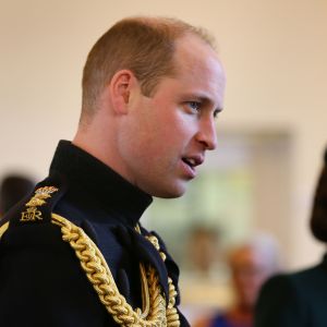 Le prince William, duc de Cambridge, lors de la parade de Saint-Patrick dans le quartier de Hounslow à Londres. Le 17 mars 2019.