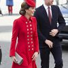 Catherine Kate Middleton, la duchesse de Cambridge et le prince William, duc de Cambridge - Arrivée de la famille royale britannique à la messe en l'honneur de la journée du Commonwealth à l'abbaye de Westminster à Londres, le 11 mars 2019.
