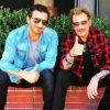 Jean-Claude Sindres et Johnny Hallyday posent à Los Angeles. Instagram le 13 avril 2016.