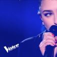 Louna dans "The Voice 8" sur TF1, le 13 avril 2019.