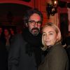 Emmanuelle Béart et son mari Frédéric Chaudier - Soirée du 10ème anniversaire de l'agence audiovisiuelle "Flair production" à l'hôtel "Le Marois" à Paris le 28 mars 2019.
