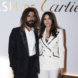 Monica Bellucci et son compagnon Nicolas Lefebvre assistent à la soirée de lancement de la collection "Clash De Cartier" à la Conciergerie à Paris, France, le 10 avril 2019. © Pierre Perusseau/Bestimage