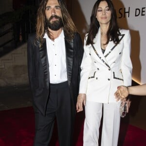 Monica Bellucci et son compagnon Nicolas Lefebvre assistent à la soirée de lancement de la collection "Clash De Cartier" à la Conciergerie à Paris, France, le 10 avril 2019. © Pierre Perusseau/Bestimage