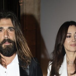 Monica Bellucci et son compagnon Nicolas Lefebvre assistent à la soirée de lancement de la collection "Clash De Cartier" à la Conciergerie à Paris, France, le 10 avril 2019. © Pierre Perusseau/Bestimage