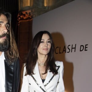 Monica Bellucci et son compagnon Nicolas Lefebvre assistent à la soirée de lancement de la collection "Clash De Cartier" à la Conciergerie à Paris, France, le 10 avril 2019. © Pierre Perusseau/Bestimage