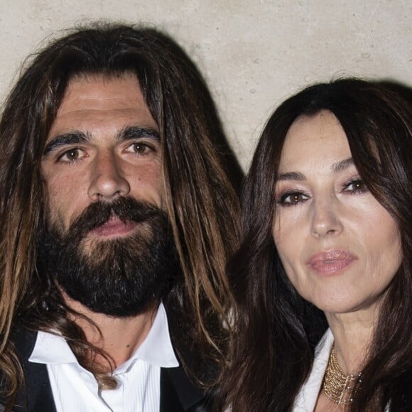 Monica Bellucci et son compagnon Nicolas Lefebvre assistent à la soirée de lancement de la collection "Clash De Cartier" à la Conciergerie à Paris, France, le 10 avril 2019. © Pierre Perusseau/Bestimage