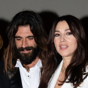 Monica Bellucci et son compagnon Nicolas Lefebvre assistent à la soirée de lancement de la collection "Clash De Cartier" à la Conciergerie à Paris, France, le 10 avril 2019. © Pierre Perusseau/Bestimage