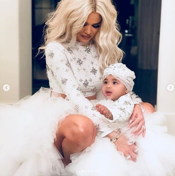 Khloé Kardashian avec sa fille True Thompson sur Instagram le 26 décembre 2018.