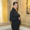 Semi-exclusif - Tina Kunakey (enceinte) - Dîner pour la sortie du "Numéro" 200 au restaurant Rau à Paris le 31 janvier 2019. © Olivier Borde/Bestimage