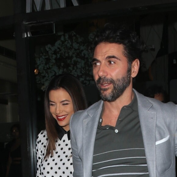 Eva Longoria et son mari José Baston sont allés diner avec Eugenio Derbez et sa femme Alessandra Rosaldo au restaurant Mr Chow à Beverly Hills, le 4 avril 2019.