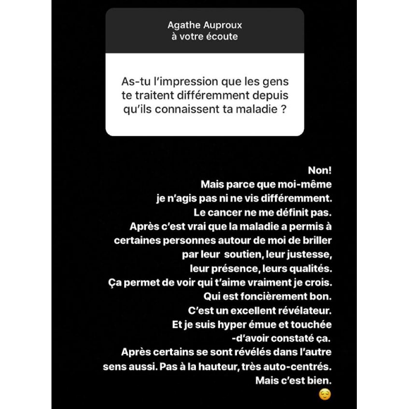 Agathe Auproux répond aux questions de ses fans sur Instagram, 14 avril 2019