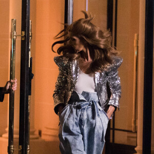 Céline Dion en tournage pour L'Oréal à l'hôtel Plaza Athénée, à Paris, France, le 30 janvier 2019.