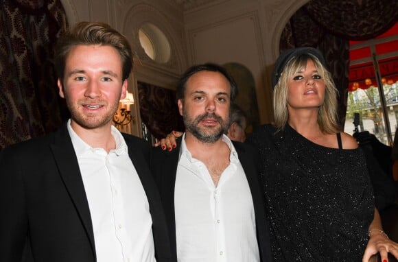 Bastien Kossek, Romain Sardou et une amie - Lancement du livre "Sardou Regards" de B.Kossek à l'hôtel Raphael à Paris, France, le 15 avril 2019. © Coadic Guirec/Bestimage