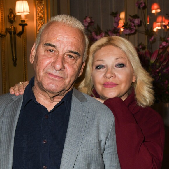 Michel Fugain et Sanda Fugain - Lancement du livre "Sardou Regards" de B.Kossek à l'hôtel Raphael à Paris, France, le 15 avril 2019. © Coadic Guirec/Bestimage