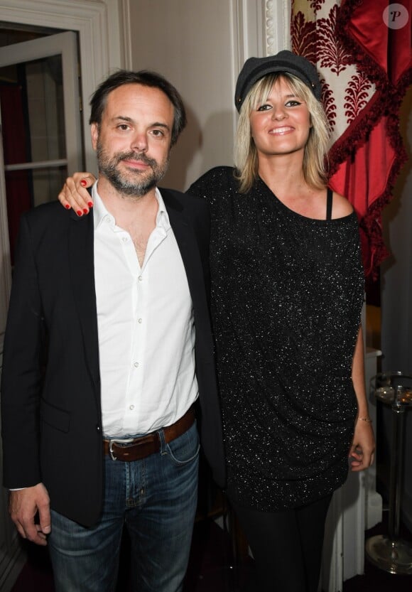 Romain Sardou et une amie - Lancement du livre "Sardou Regards" de B.Kossek à l'hôtel Raphael à Paris, France, le 15 avril 2019. © Coadic Guirec/Bestimage