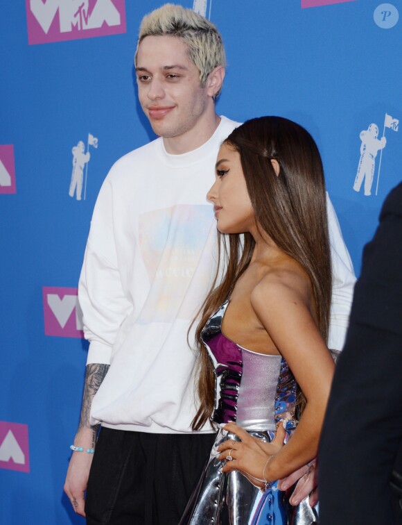 Ariana Grande et son ex Pete Davidson - Les célébrités arrivent aux 2018 MTV Video Music Awards à New York, le 20 août 2018.