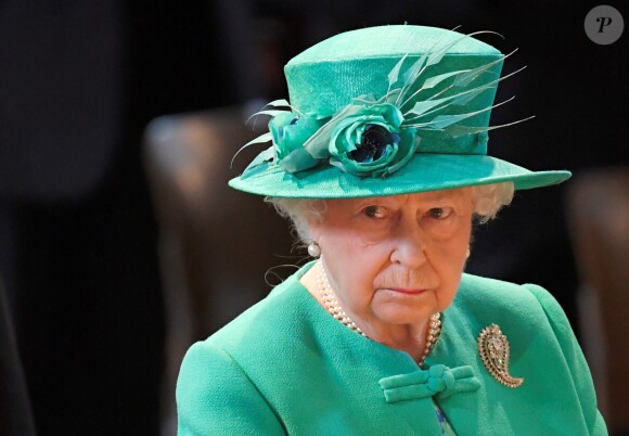 La reine Elizabeth II à la cathédrale St Paul pour célébrer le centenaire de l'empire britannique à Londres le 24 mai 2017