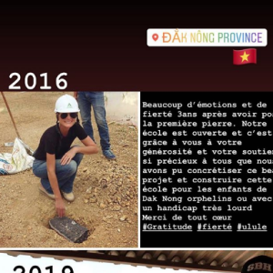 Laeticia Hallyday sur Instagram, le mercredi 17 avril 2019. Voyage au Vietnam.