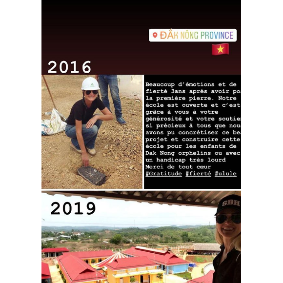Laeticia Hallyday sur Instagram, le mercredi 17 avril 2019. Voyage au Vietnam.