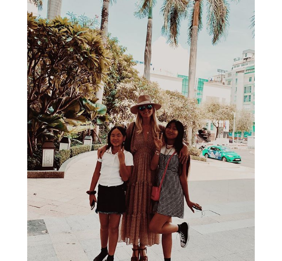 Jade Hallyday sur Instagram, le mercredi 17 avril 2019. Voyage au Vietnam.