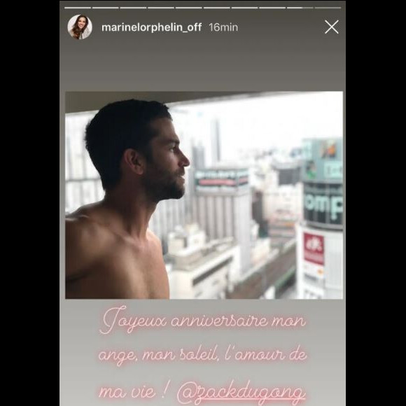 Marine Lorphelin a partagé cette photo de son amoureux Christophe pour son anniversaire. Le 16 avril 2019 sur Instagram.