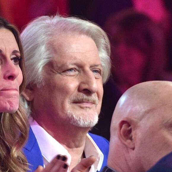 Exclusif - Sophie Thalmann et Patrick Sébastien lors de l'enregistrement de la dernière des "Années Bonheur" présentée par Patrick Sébastien à Saint-Denis le 12 février 2019. Pour les téléspectateurs, P.Sébastien fera ses adieux à l'émission lors de la diffusion le 11 mai 2019. © Giancarlo Gorassini / Bestimage