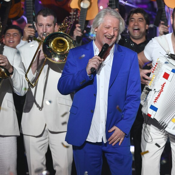 Exclusif - Patrick Sébastien lors de l'enregistrement de la dernière des "Années Bonheur" présentée par Patrick Sébastien à Saint-Denis le 12 février 2019. Pour les téléspectateurs, P.Sébastien fera ses adieux à l'émission lors de la diffusion le 11 mai 2019. © Giancarlo Gorassini / Bestimage