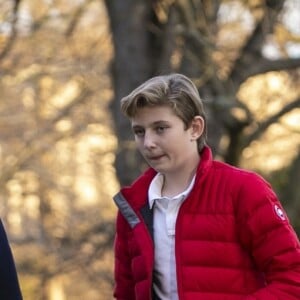 Melania Trump, Barron Trump - Le président Donald Trump arrive à la Maison Blanche à Washington en hélicoptère le 10 mars 2019.