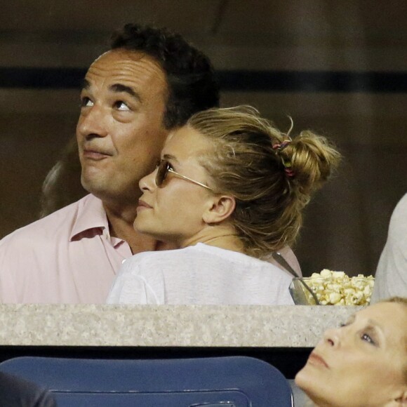 Olivier Sarkozy et Marie-Kate Olsen lors de l'US Open, à New York, le 1er septembre 2014.