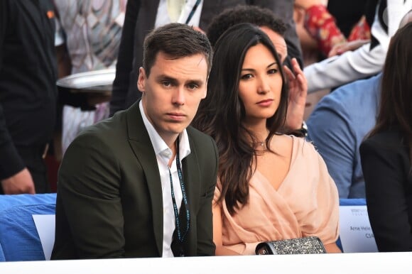Louis Ducruet et sa fiancée Marie Chevallier lors de la soirée Amber Lounge UNITE Monaco 2018 au profit de la fondation de Jackie Stewart "Race Against Dementia" à l'hôtel Méridien Beach Plaza à Monte-Carlo, Monaco, le 25 mai 2018. © Bruno Bebert/Bestimage