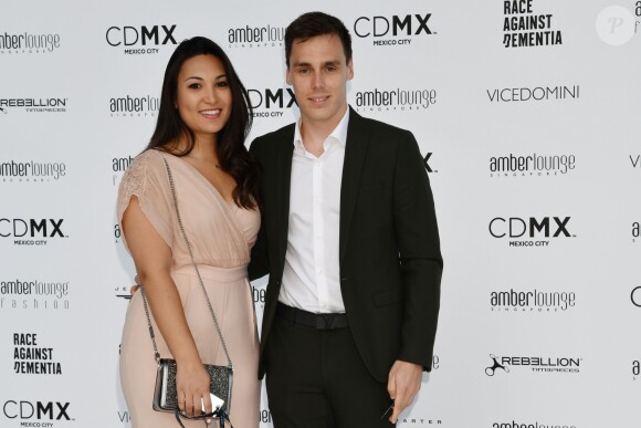 Louis Ducruet et sa fiancée Marie Chevallier lors de la soirée Amber Lounge UNITE Monaco 2018 au profit de la fondation de Jackie Stewart "Race Against Dementia" à l'hôtel Méridien Beach Plaza à Monte-Carlo, Monaco, le 25 mai 2018. © Bruno Bebert/Bestimage