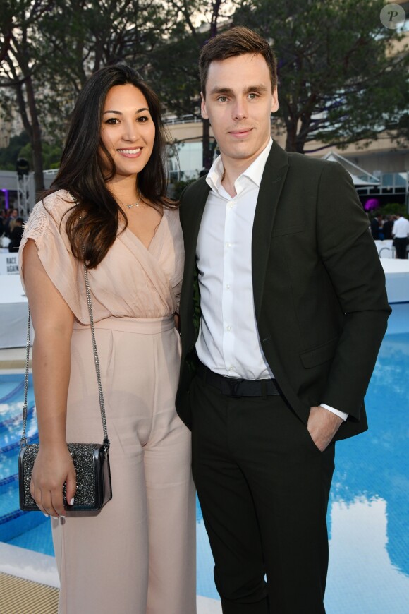 Louis Ducruet et sa fiancée Marie Chevallier lors de la soirée Amber Lounge UNITE Monaco 2018 au profit de la fondation de Jackie Stewart "Race Against Dementia" à l'hôtel Méridien Beach Plaza à Monte-Carlo, Monaco, le 25 mai 2018. © Bruno Bebert/Bestimage