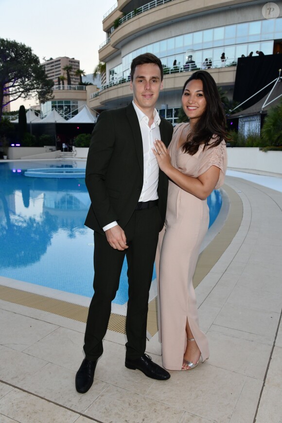 Louis Ducruet et sa fiancée Marie Chevallier lors de la soirée Amber Lounge UNITE Monaco 2018 au profit de la fondation de Jackie Stewart "Race Against Dementia" à l'hôtel Méridien Beach Plaza à Monte-Carlo, Monaco, le 25 mai 2018. © Bruno Bebert/Bestimage