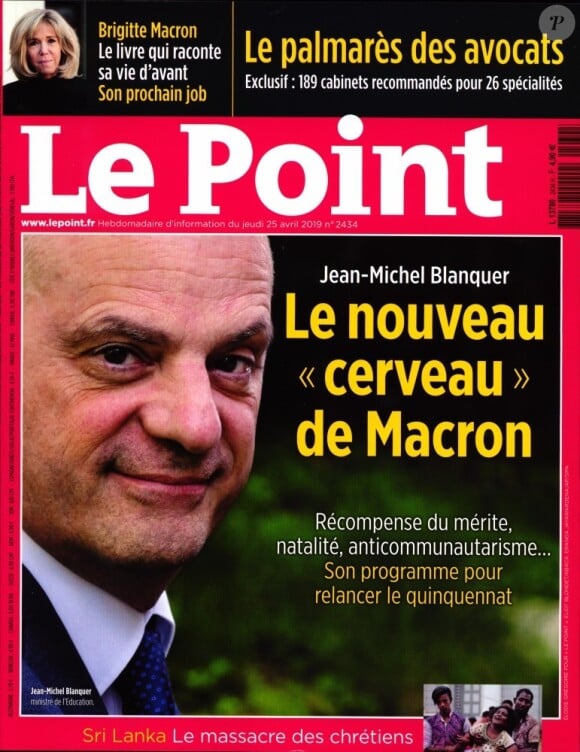 Magazine "Le Point" en kiosques le 25 avril 2019.