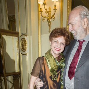 Jean-Pierre Marielle et sa femme Agathe Natanson - Soirée des "Révélations César 2015" à l'hôtel Meurice à Paris le 12 janvier 2015.