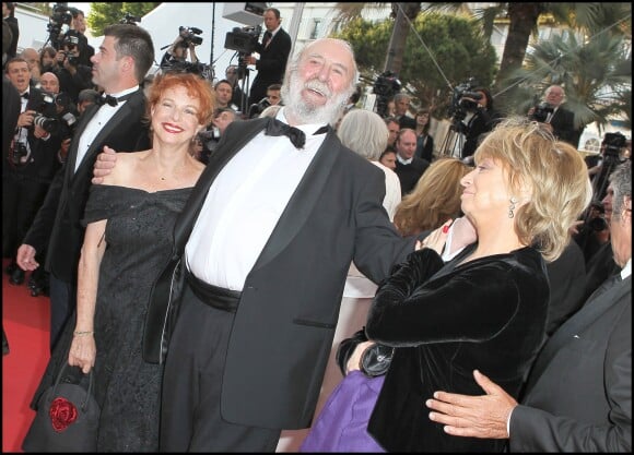 Jean-Pierre Marielle, Agathe Natanson et Danièle Thompson au Festival de Cannes le 18 mai 2011. 