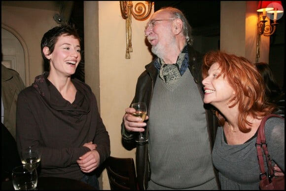 Cécile de France, Jean-Pierre Marielle et sa femme Agathe Natanson - Générale de la pièce "Le Temps des cerises" à la Madeleine à Paris, le 17 mars 2008.