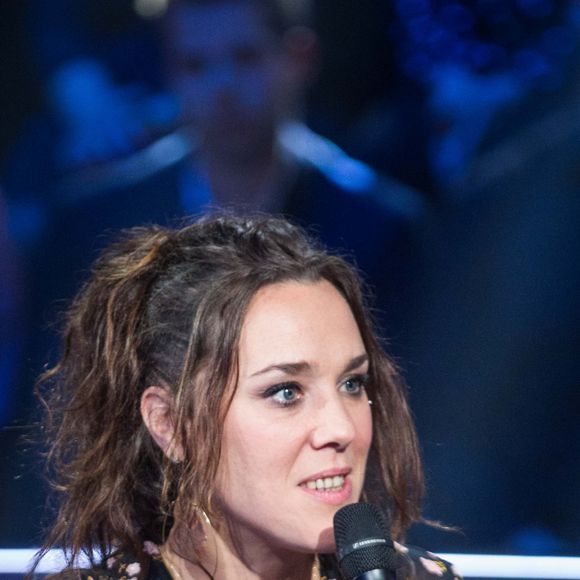 Exclusif - Zaz - Enregistrement de l'émission "Bon anniversaire Veronique Sanson" qui sera diffusée le 26 Avril 2019 à 21 heures sur France 3. Paris le 8 Avril 2019. Une grande soirée événement avec Véronique Sanson et ses amis. L'émission mettra à l'honneur les grandes dates de la vie de l'artiste. Pour chacune d'entre elles, la chanteuse devra replonger dans ses souvenirs pour retrouver à quel événement de sa vie cette date correspond. Une fois cet événement découvert, une surprise préparée dans le plus grand secret lui sera réservée par ses proches et les artistes qu'elle aime : des chansons en duo et en solo, des sketches inédits, des happenings. © Cyril Moreau / Bestimage