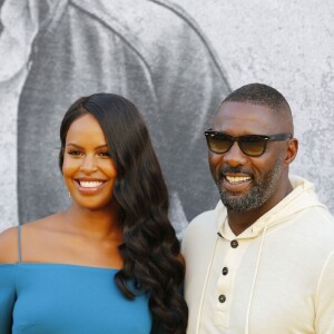 Idris Elba et sa fiancée Sabrina Dhowre à l'avant-première du film "Yardie" au BFI Southbank à Londres, le 21 août 2018.