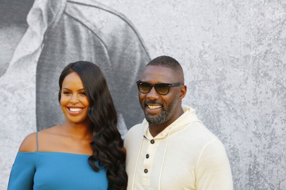 Idris Elba et sa fiancée Sabrina Dhowre à l'avant-première du film "Yardie" au BFI Southbank à Londres, le 21 août 2018.