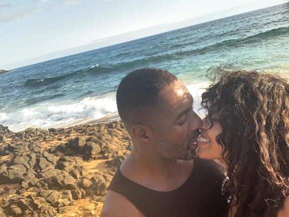 Idris Elba et Sabrina Dhowre, photo publiée par la jeune femme sur Instagram lors de la Saint-Valentin 2019.
