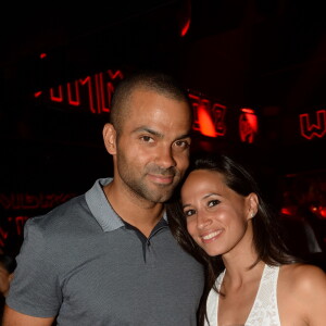 Exclusif - Tony Parker et sa femme Axelle Francine - Soirée Eleven Paris au VIP Room de Saint-Tropez, le 29 juillet 2018. © Rachid Bellak/Bestimage