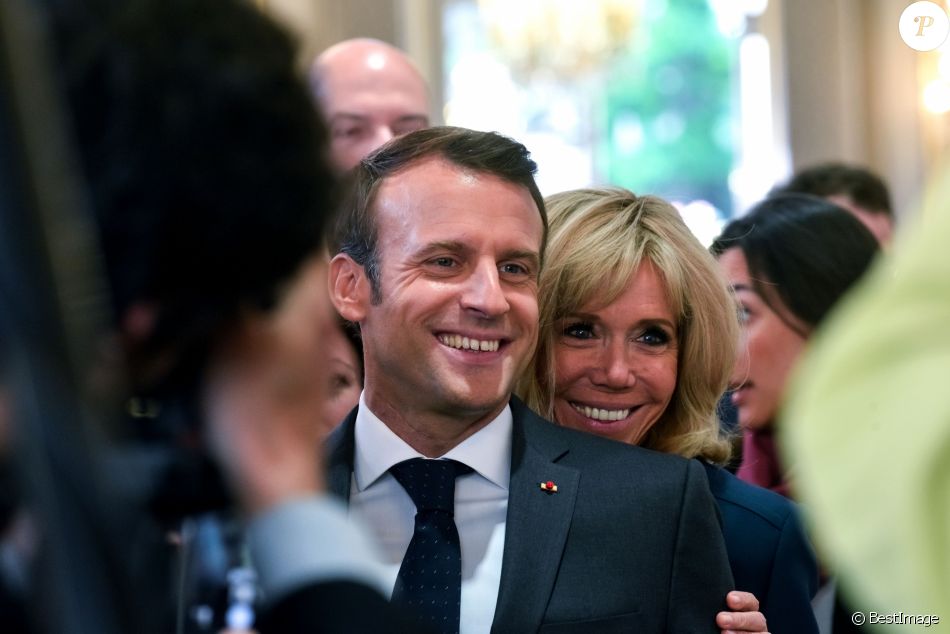 Brigitte Macron et Emmanuel Macron, président de la ...