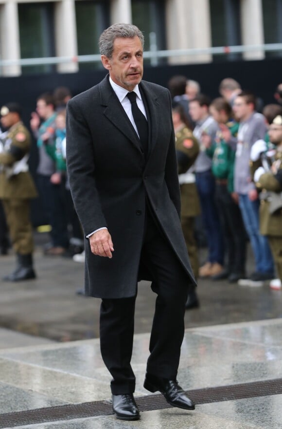 Nicolas Sarkozy - Obsèques du grand-duc Jean de Luxembourg en la cathédrale Notre-Dame de Luxembourg le 4 mai 2019. © Cyril Moreau - Alain Rolland/Bestimage