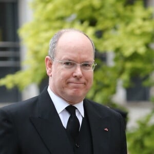 Le prince Albert II de Monaco - Obsèques du grand-duc Jean de Luxembourg en la cathédrale Notre-Dame de Luxembourg le 4 mai 2019. © Cyril Moreau - Alain Rolland/Bestimage