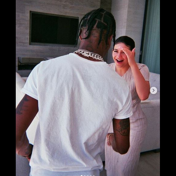 Travis Scott et Kylie Jenner. Avril 2019.