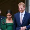 Meghan Markle, duchesse de Sussex, et le prince Harry, duc de Sussex, à la Canada House après une cérémonie pour la Journée du Commonwealth à Londres le 11 mars 2019.