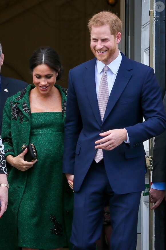 Meghan Markle, duchesse de Sussex, et le prince Harry, duc de Sussex, à la Canada House après une cérémonie pour la Journée du Commonwealth à Londres le 11 mars 2019.